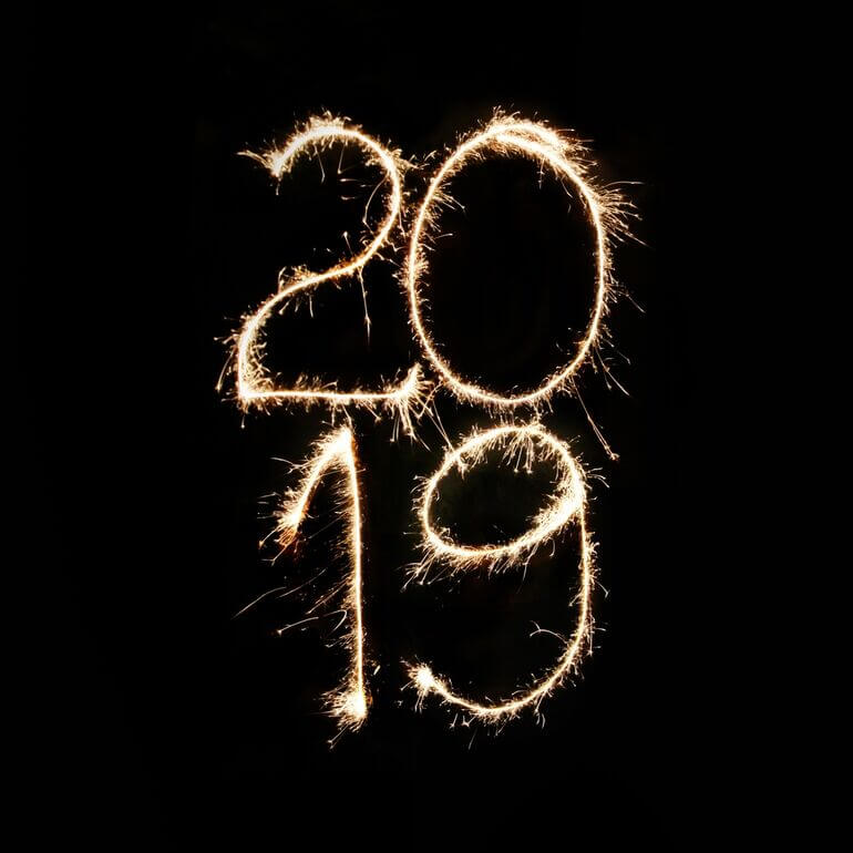 2019 written with a sparkler - Cookiebot
