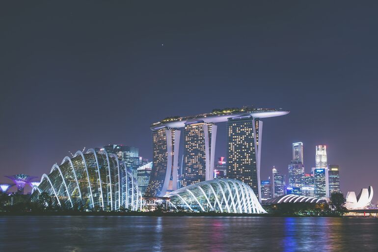 Gardens by the Bay in Singapore at night - Cookiebot